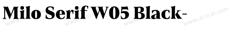 Milo Serif W05 Black字体转换